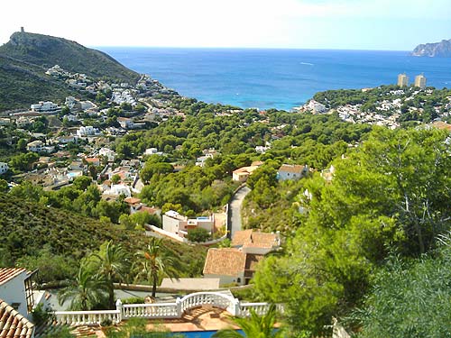 Moraira, 7 december 2009. Het is 22 graden.