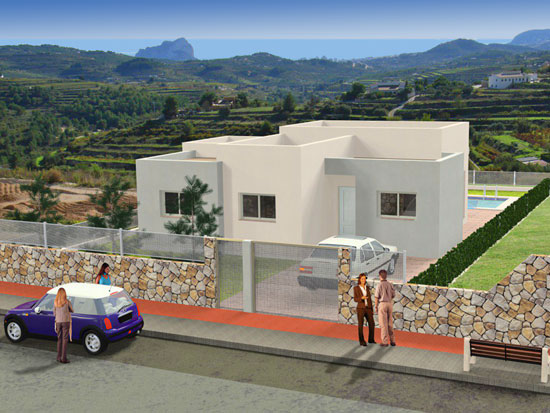 Nieuwbouw bungalow met spectaculair zeezicht in Benissa!