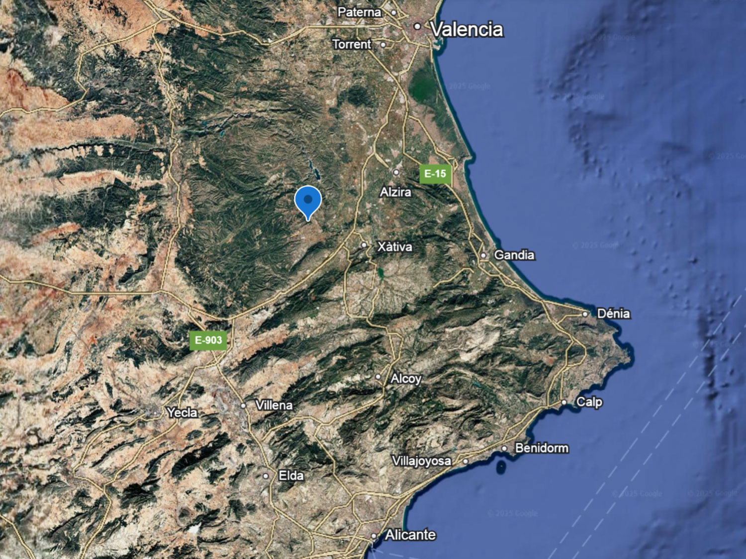 Bouwgrond 10.000 m2 in Chella Xativa te koop voor 55.000 euro