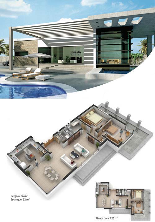 Nieuwbouw villa, sleutelklaar, op 800 m2 eigen grond, inclusief zwembad (8X4) voor (vanaf) 420.000 euro k.k.